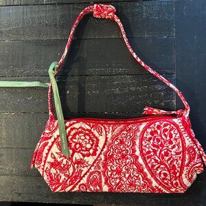 Vera Bradley Purse floral batique look red/white LIKE NEW